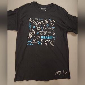 Mr. Beast Limited Signed Black Graphic Tee 1 Million Followers